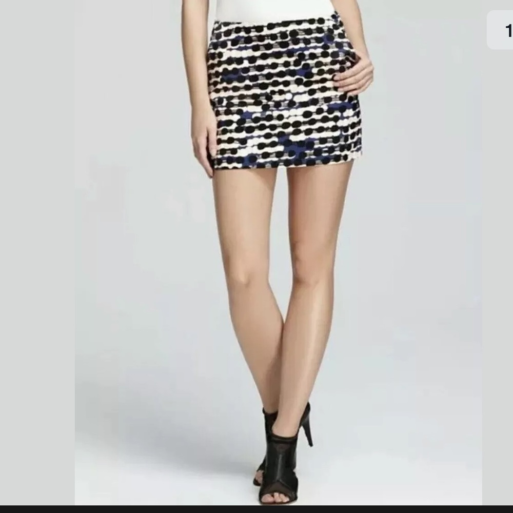 12. Diane Von Furstenberg Racing Tweed Nelly Miniskirt - Picture 10 of 13